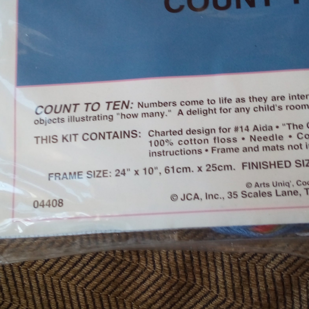 Count to Ten counted crosstitch kit. - Picture 4 of 8